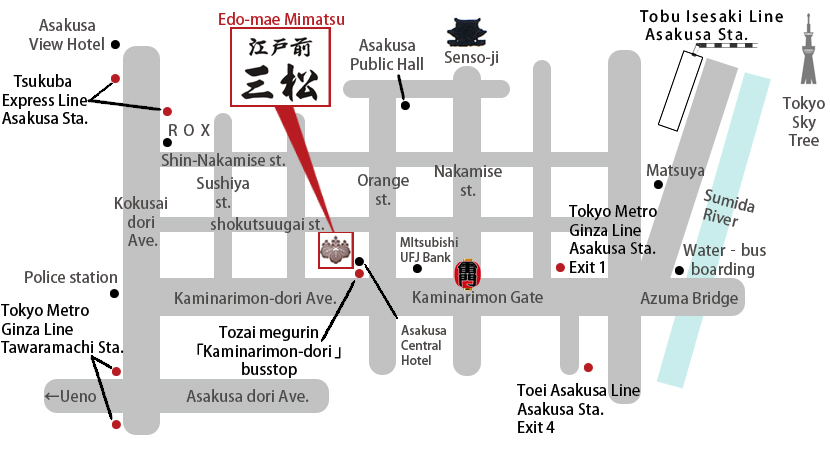 Asakusa Mimatsu Sushi AccessMap